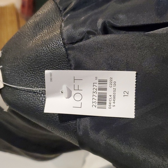 NWT Loft Faux Vegan Leather Moto Jacket - Picture 9 of 11